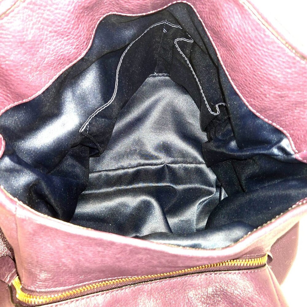Coach Madison Phoebe 2013 Plum Purple Pebbled Leather Shoulder Bag 26421 - Picture 11 of 13